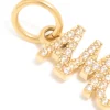 Waterproof Gold Plated Stainless Steel Cubic Zirconia Amore Charm