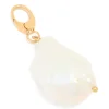 Waterproof Gold Plated Stainless Steel Freshwater Pearl Charm