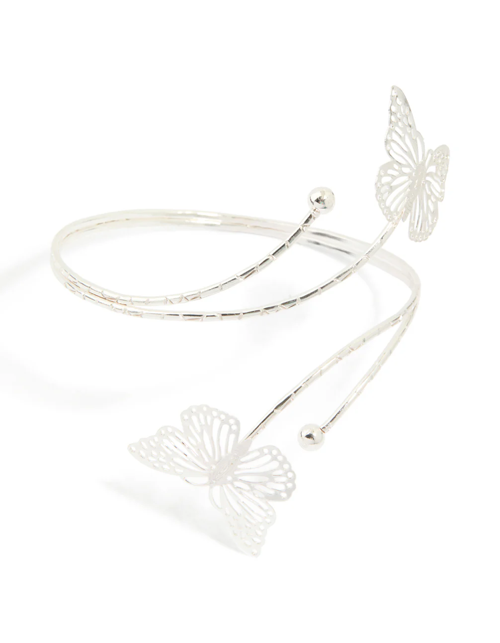 Silver Butterfly Arm Cuff