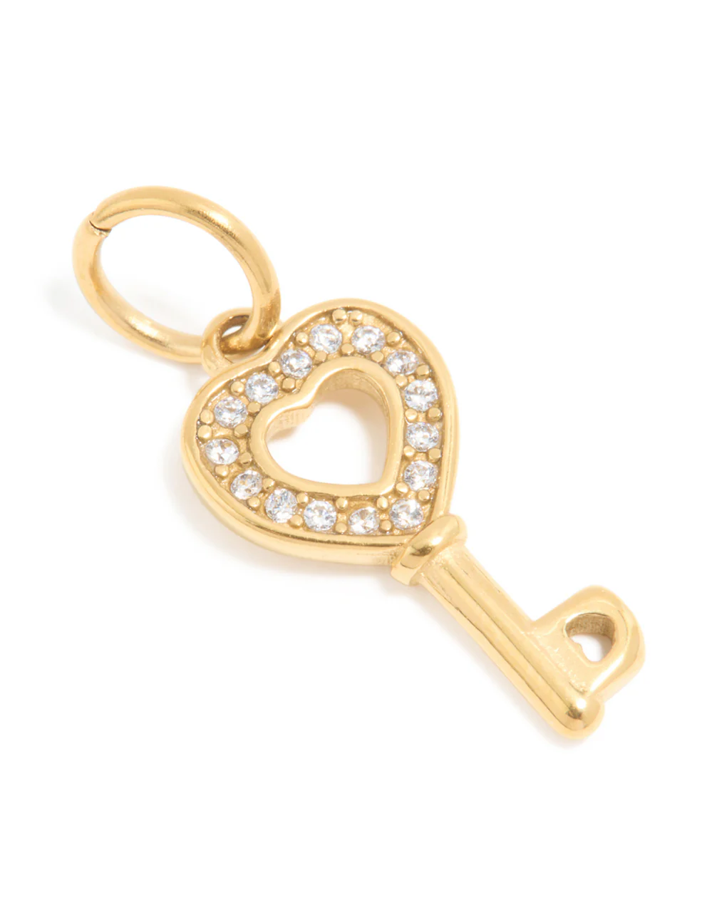 804-waterproof-gold-plated-stainless-steel-cubic-zirconia-heart-key-charm-1.webp Waterproof Gold Plated Stainless Steel Cubic Zirconia Heart & Key Charm