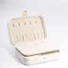 Cream Faux Leather Vanity Jewellery Box