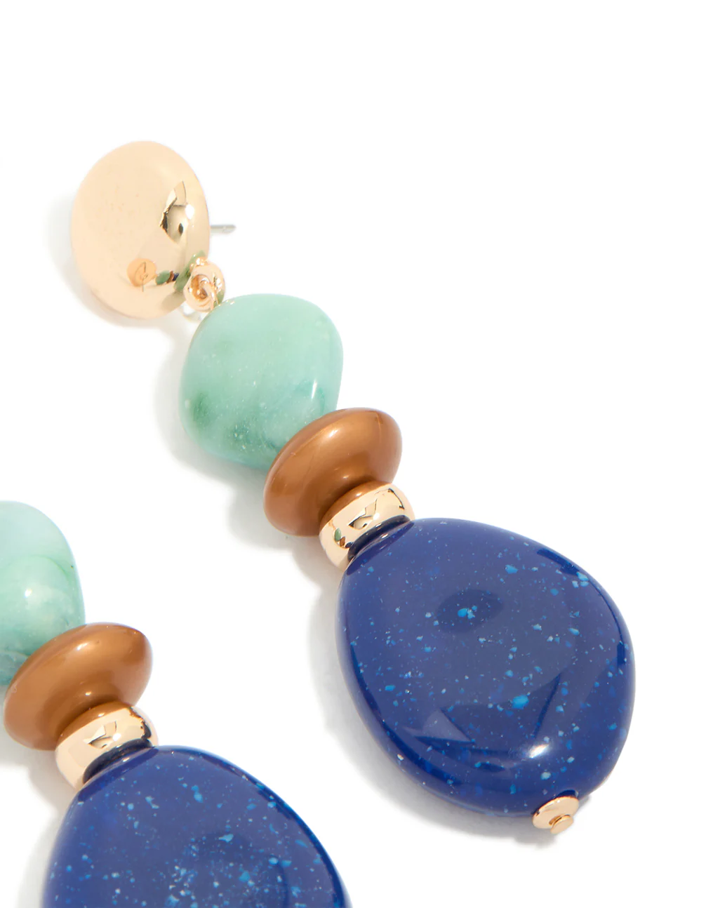 809-gold-light-dark-blue-acrylic-bead-drop-earrings-5.webp Gold Light & Dark Blue Acrylic Bead Drop Earrings