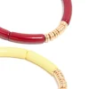 Multicoloured Acrylic With Gold Rings Bracelets 4-Pack