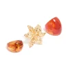 Brown Acrylic & Flower Rings 3-Pack