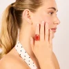 Brown Acrylic & Flower Rings 3-Pack