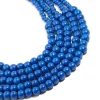 Dark Blue Acrylic Beaded Long Layered Necklace