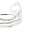 Silver Diamante Irregular Wrist Cuff