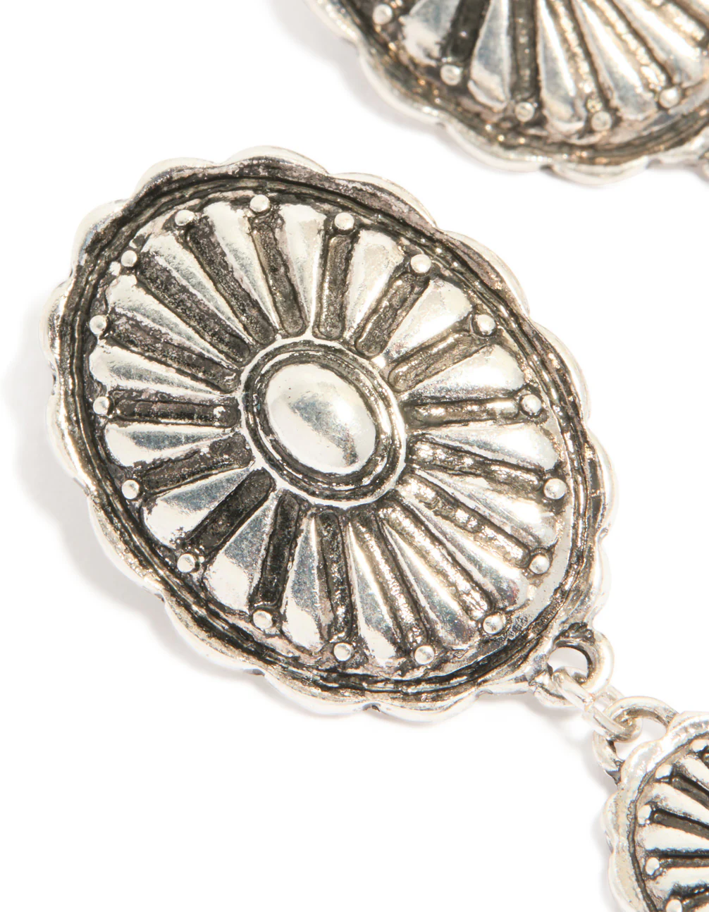 823-antique-silver-textured-circle-heart-drop-earrings-4.webp Antique Silver Textured Circle & Heart Drop Earrings