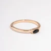 Black Oval Stone Ring