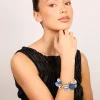 Blue & Green Beaded Pattern Stretch Bracelets 2-Pack