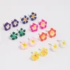 Bright  Frangipani Stud Earrings 8-Pack