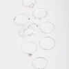 Diamante Chain Ring Stack Pack
