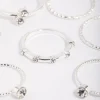Diamante Chain Ring Stack Pack