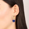 842-gold-blue-small-beaded-open-hoop-earrings-1.webp Gold & Blue Small Beaded Open Hoop Earrings