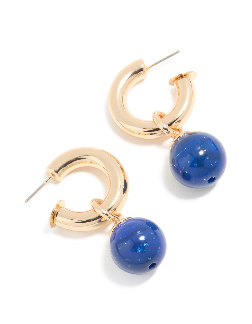 842-gold-blue-small-beaded-open-hoop-earrings-2.webp Gold & Blue Small Beaded Open Hoop Earrings