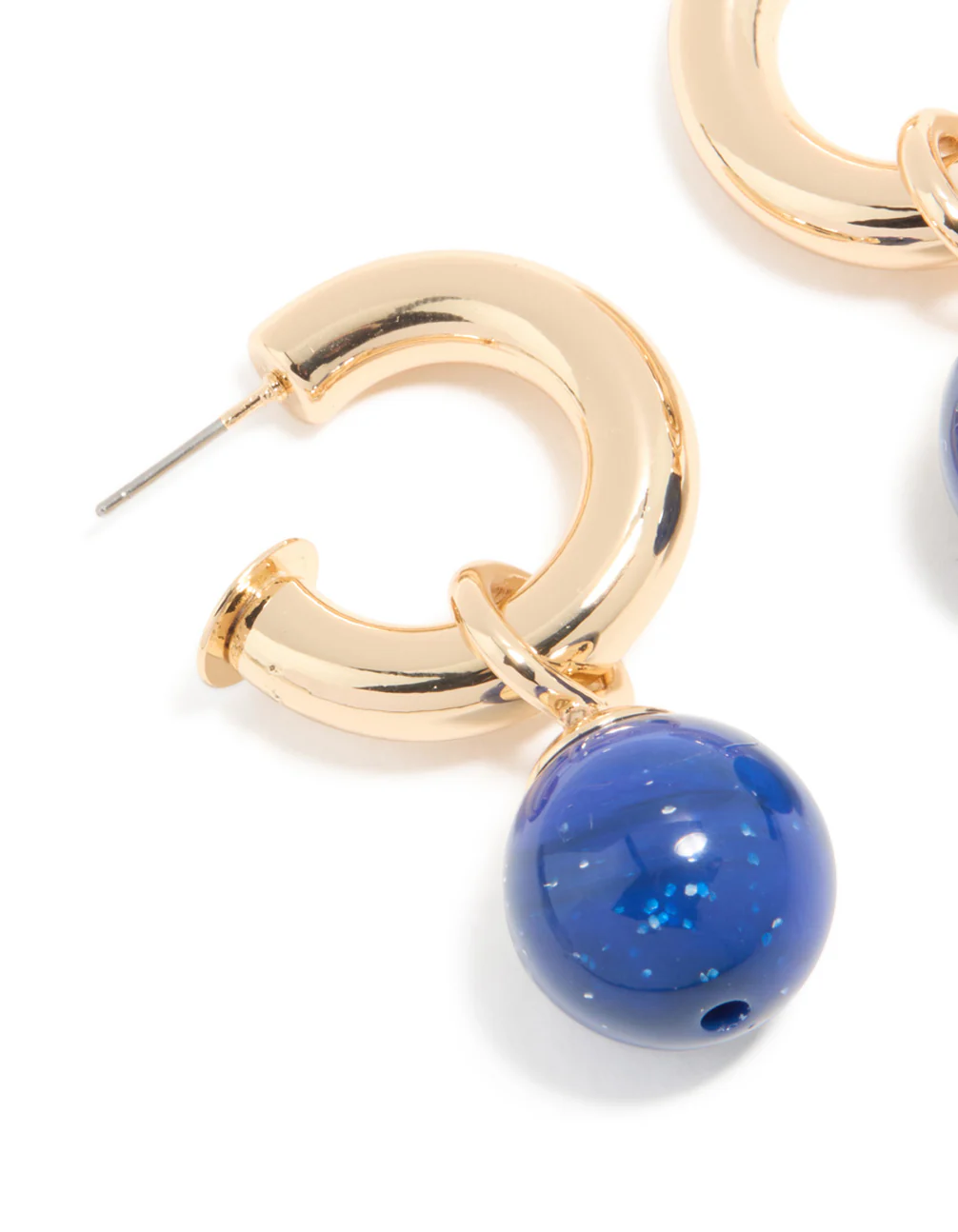 842-gold-blue-small-beaded-open-hoop-earrings-4.webp Gold & Blue Small Beaded Open Hoop Earrings