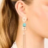 847-gold-aqua-beaded-hammered-chain-drop-earrings-1.webp Gold Aqua Beaded Hammered Chain Drop Earrings
