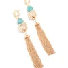 847-gold-aqua-beaded-hammered-chain-drop-earrings-2.webp Gold Aqua Beaded Hammered Chain Drop Earrings