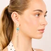 847-gold-aqua-beaded-hammered-chain-drop-earrings-3.webp Gold Aqua Beaded Hammered Chain Drop Earrings