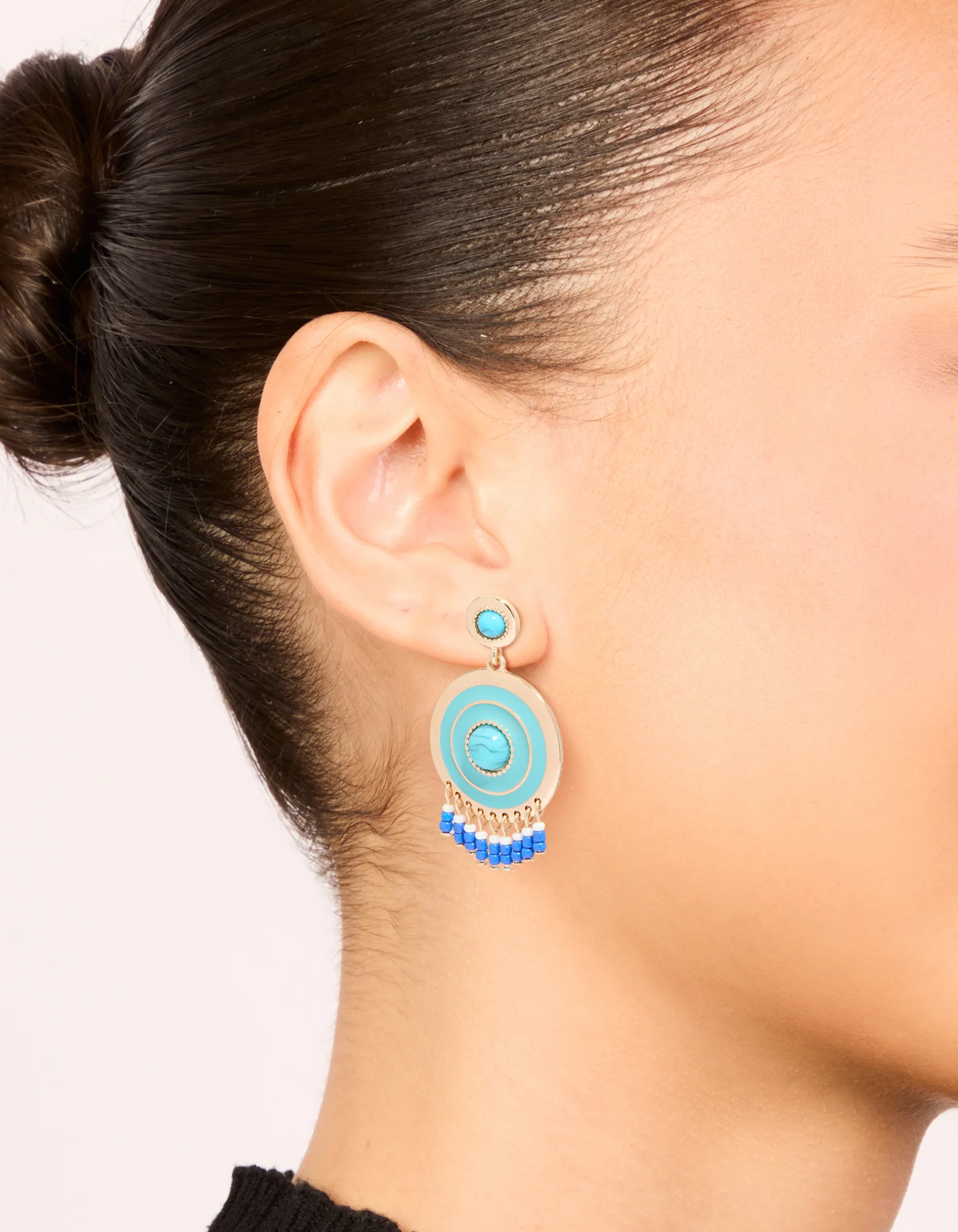 856-gold-blue-enamel-blue-beaded-round-drop-earrings-1.webp Gold Blue Enamel & Blue Beaded Round Drop Earrings