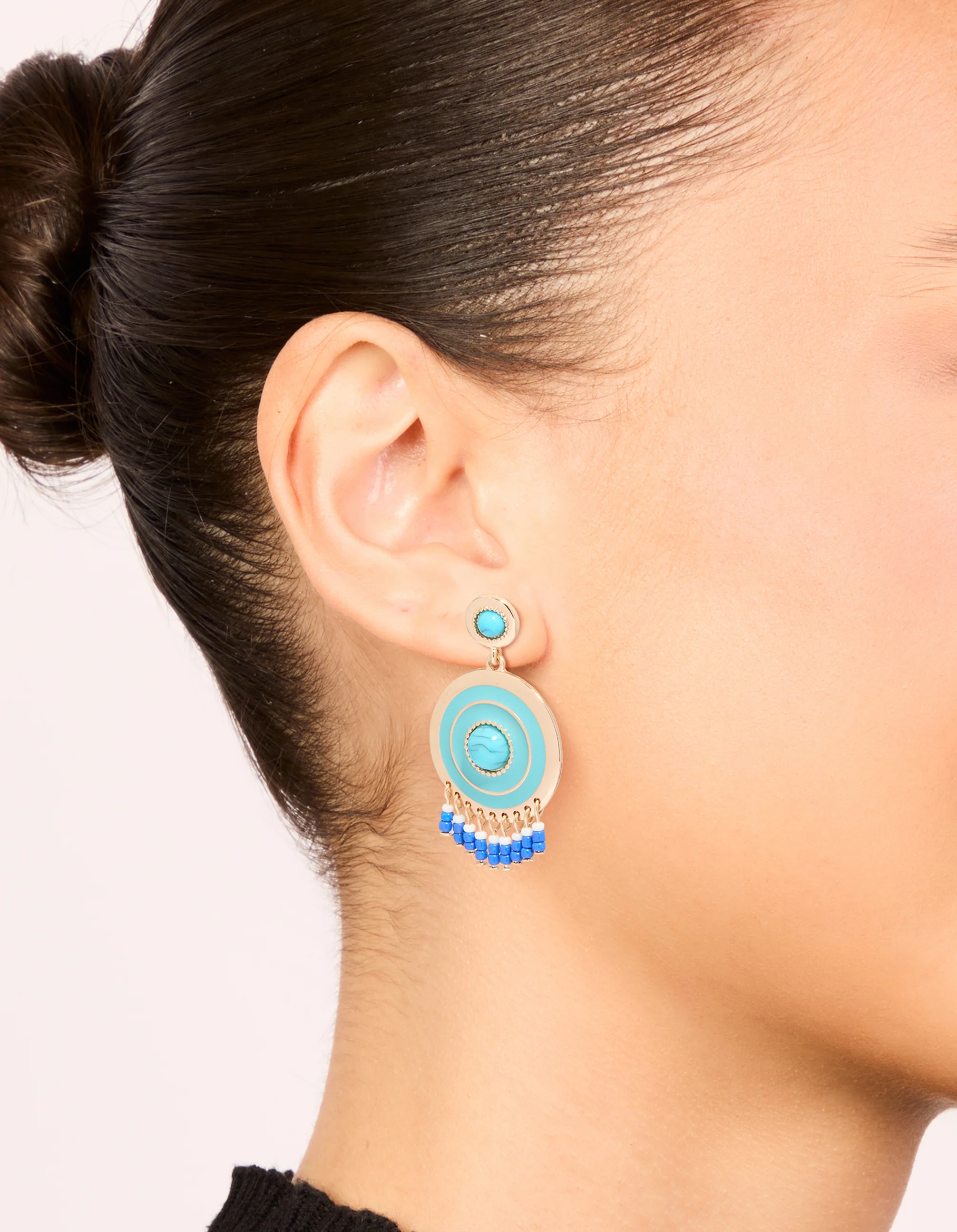 856-gold-blue-enamel-blue-beaded-round-drop-earrings-1.webp Gold Blue Enamel & Blue Beaded Round Drop Earrings