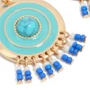 856-gold-blue-enamel-blue-beaded-round-drop-earrings-4.webp Gold Blue Enamel & Blue Beaded Round Drop Earrings