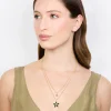 Gold Chain Diamante Flower Layered Necklace