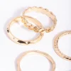 Gold Chain Link Ring 5-Pack