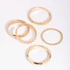 Gold Chain Link Ring 5-Pack