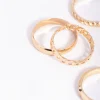 Gold Chain Link Ring 5-Pack