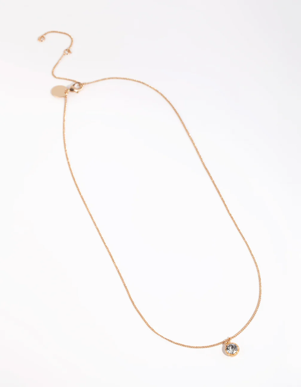 869-gold-circular-diamante-pendant-necklace-2.webp Gold Circular Diamante Pendant Necklace