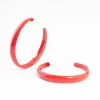 Red Rubber Coated 60mm Hoop Earrings