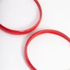 Red Rubber Coated 60mm Hoop Earrings