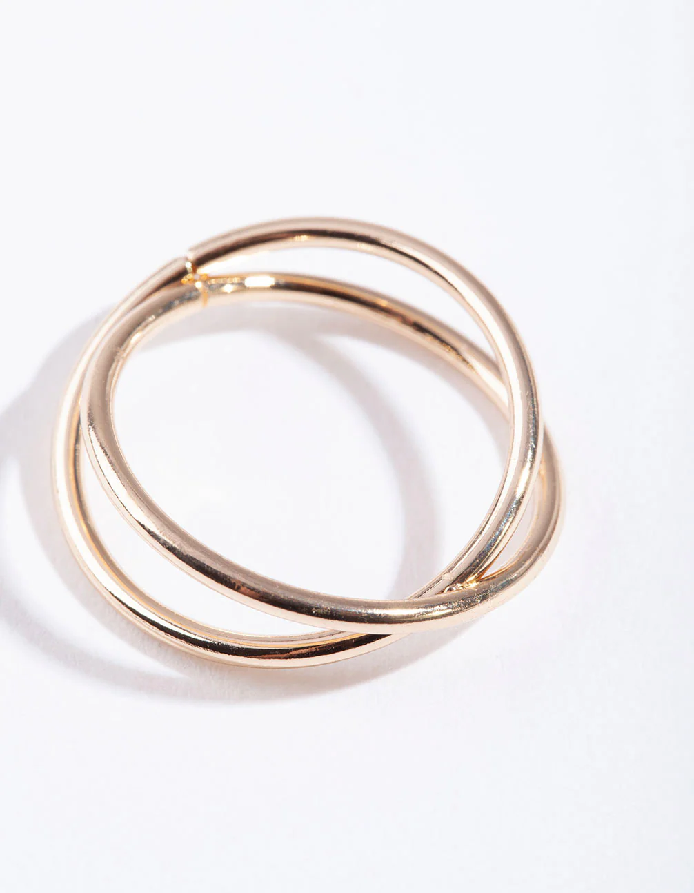 Gold Classic Crossover Ring