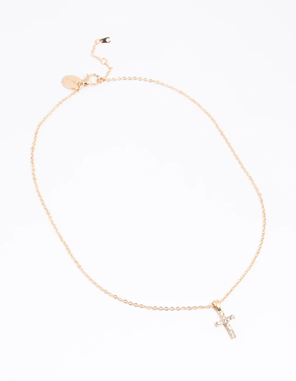 885-gold-diamante-cross-necklace-4.webp Gold Diamante Cross Necklace