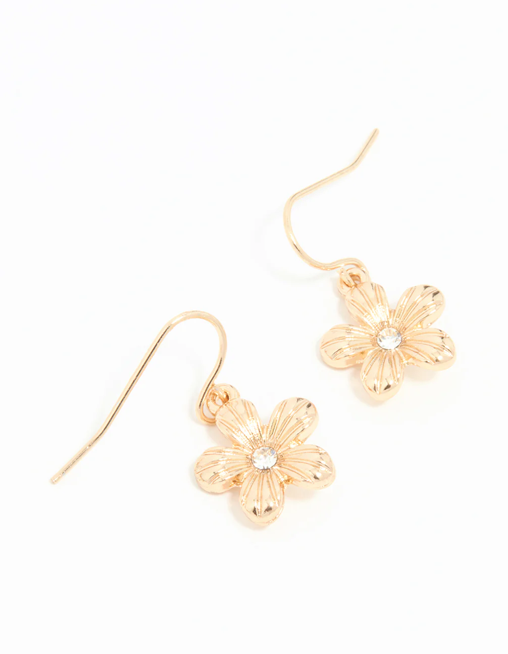 886-gold-diamante-flower-drop-earrings-1.webp Gold Diamante Flower Drop Earrings