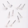 Silver Graduated Diamante Stud Earring 5-Pack