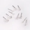 Silver Graduated Diamante Stud Earring 5-Pack