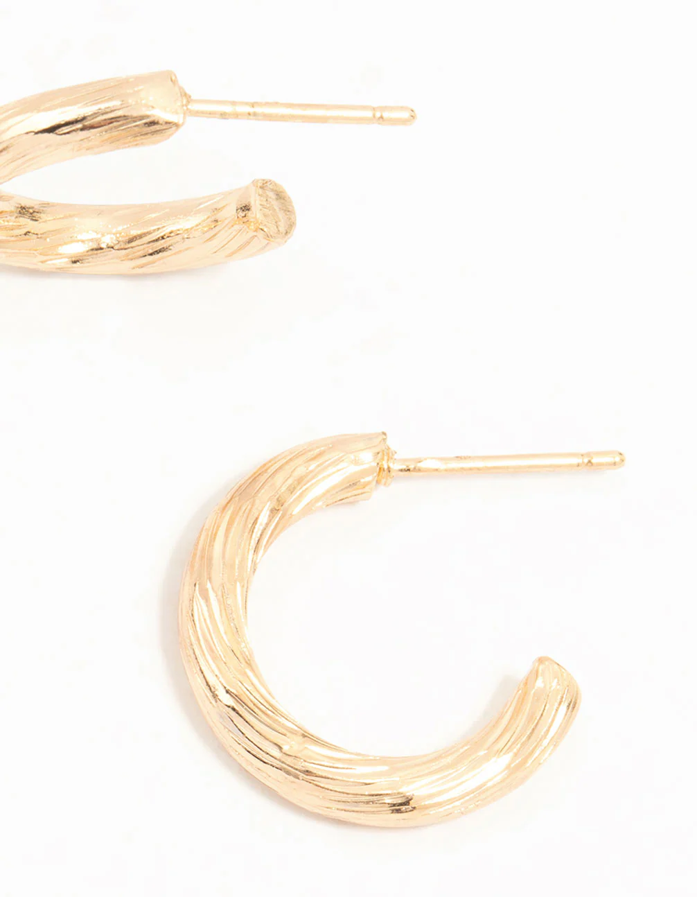 901-gold-fine-textured-hoop-earrings-5.webp Gold Fine Textured Hoop Earrings