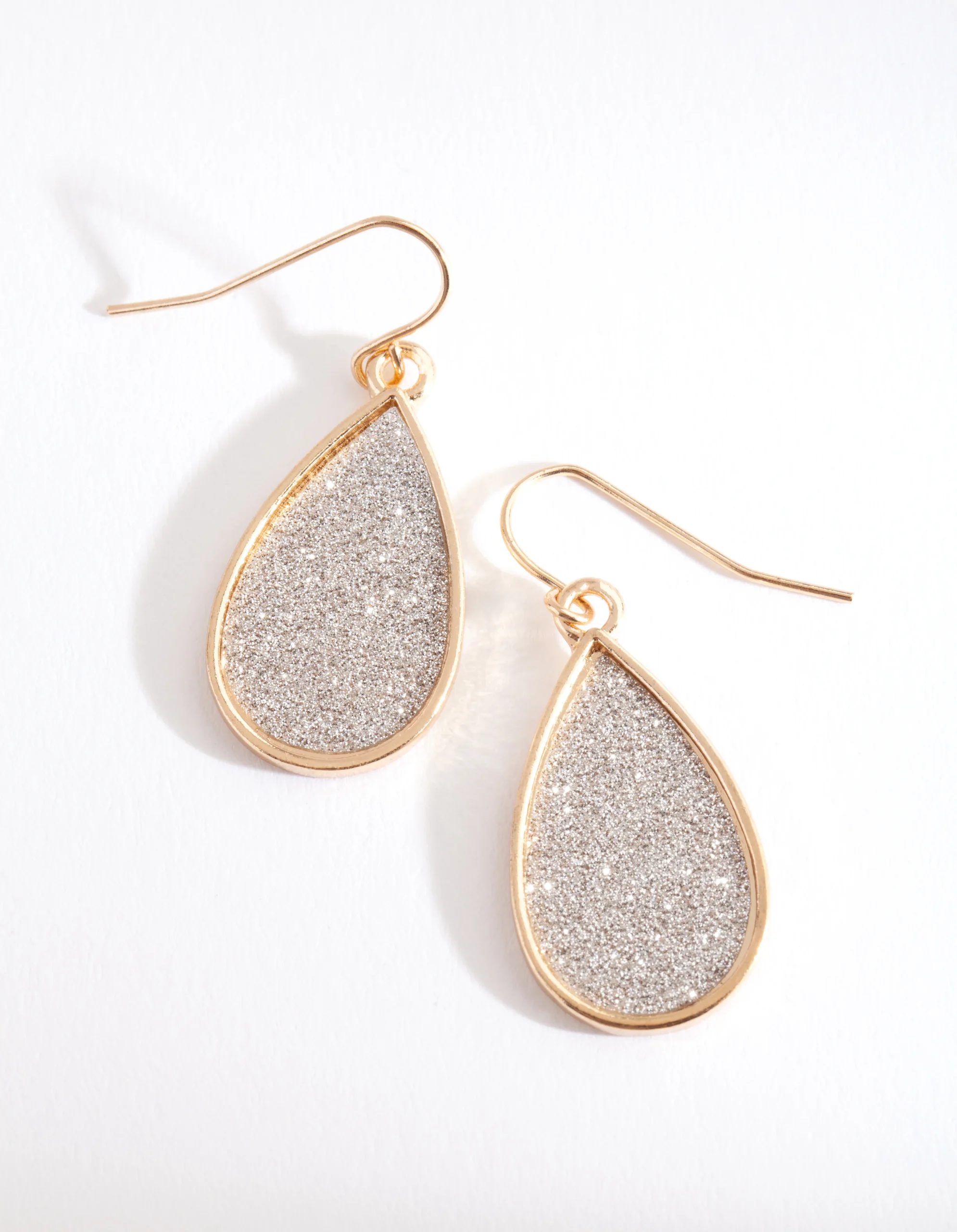 902-gold-glitter-tear-drop-earrings-1.webp Gold Glitter Tear Drop Earrings