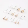 Gold Graduating Diamante & Pearl Earrings 8-Pack
