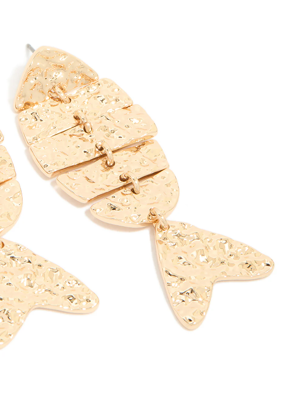 907-gold-hammered-fish-drop-earrings-5.webp Gold Hammered Fish Drop Earrings