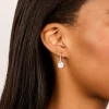Silver Diamante & Pearl Huggie Earrings 3-Pack