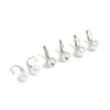 Silver Diamante & Pearl Huggie Earrings 3-Pack