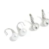 Silver Diamante & Pearl Huggie Earrings 3-Pack