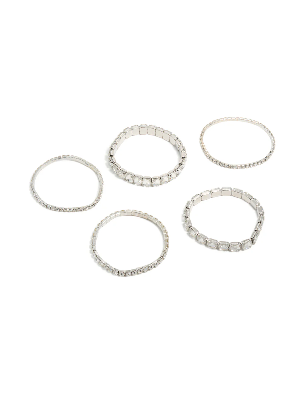92-silver-shimmer-diamante-stretch-bracelets-5-pack-1.webp Silver Shimmer Diamante Stretch Bracelets 5-Pack