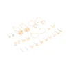 Gold Pearl Diamante & Coffee Earrings 12-Pack