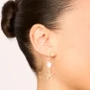 928-gold-pearl-starfish-huggie-drop-earrings-1.webp Gold Pearl Starfish Huggie Drop Earrings