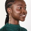 929-gold-pearl-station-diamante-cup-chain-drop-earrings-2.webp Gold Pearl Station & Diamante Cup Chain Drop Earrings