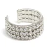 Silver Radiant Diamantes  Large Wrist Cuff